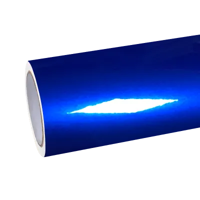 Gloss Metallic Deep Blue Car Vinyl Wrap 01