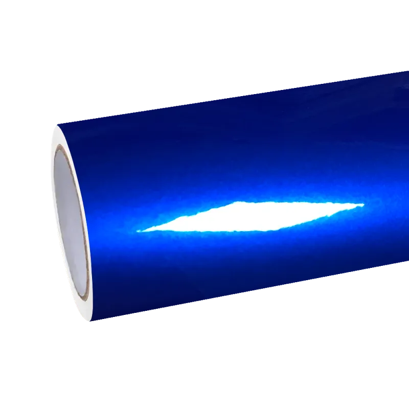 Gloss Metallic Deep Blue Car Vinyl Wrap