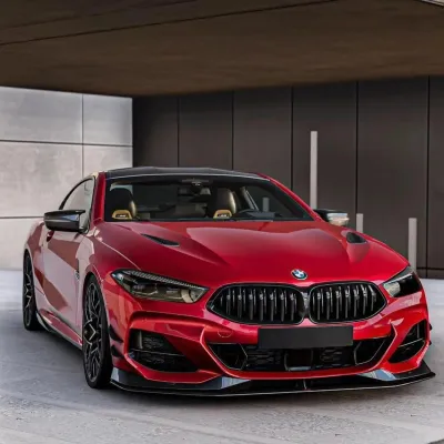 Gloss Metallic Vampire Red Car Vinyl Wrap 02