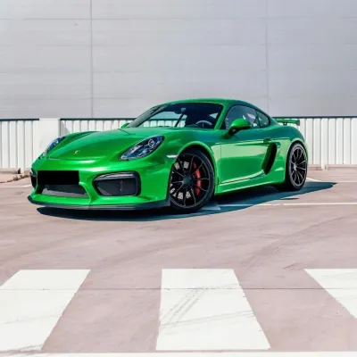 Gloss Metallic Flame Green Car Vinyl Wrap 02