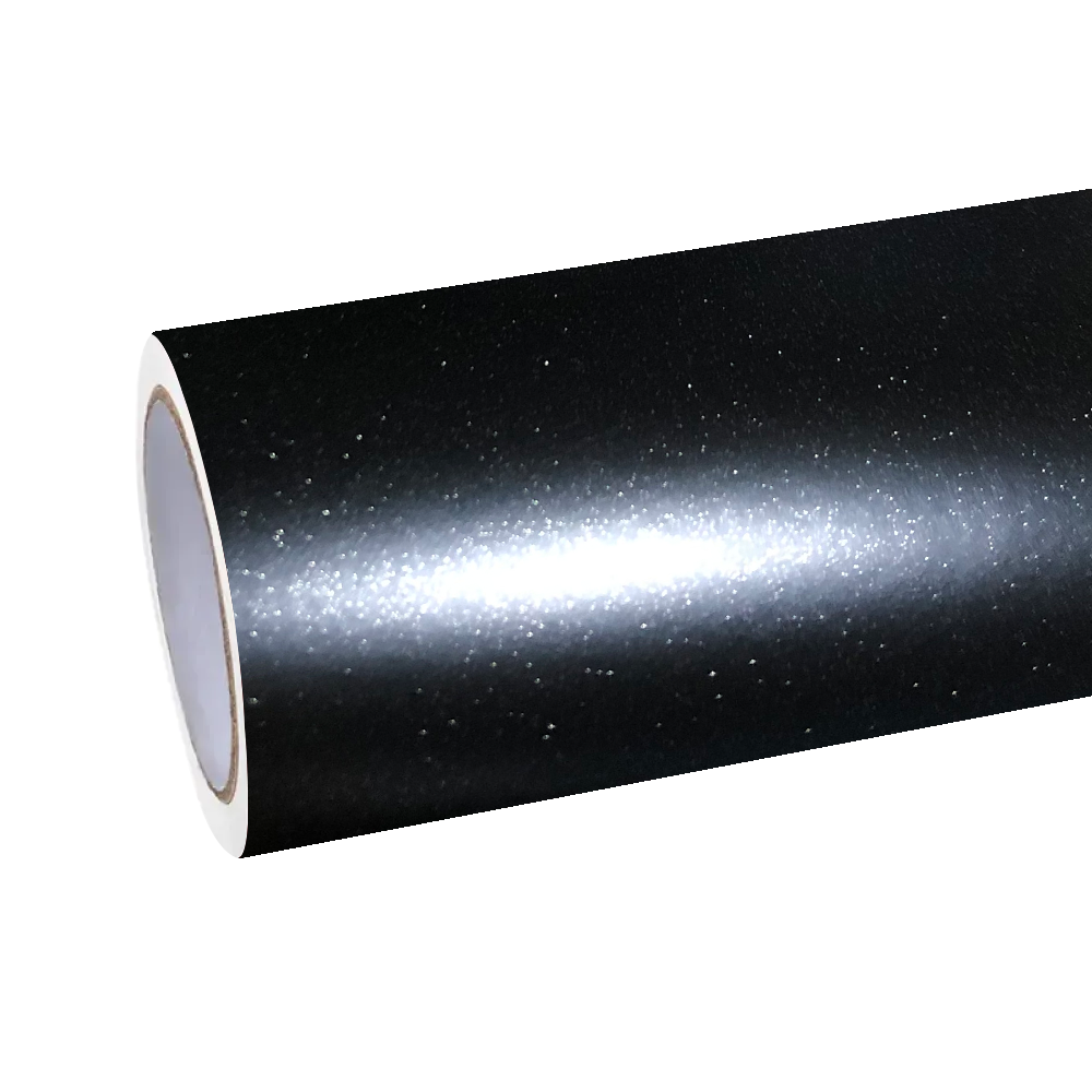 Matte Metallic Deep Black Car Vinyl Wrap
