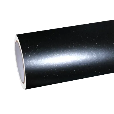 Matte Metallic Deep Black Car Vinyl Wrap 01