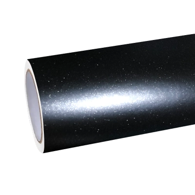 Matte Metallic Deep Black Car Vinyl Wrap 01