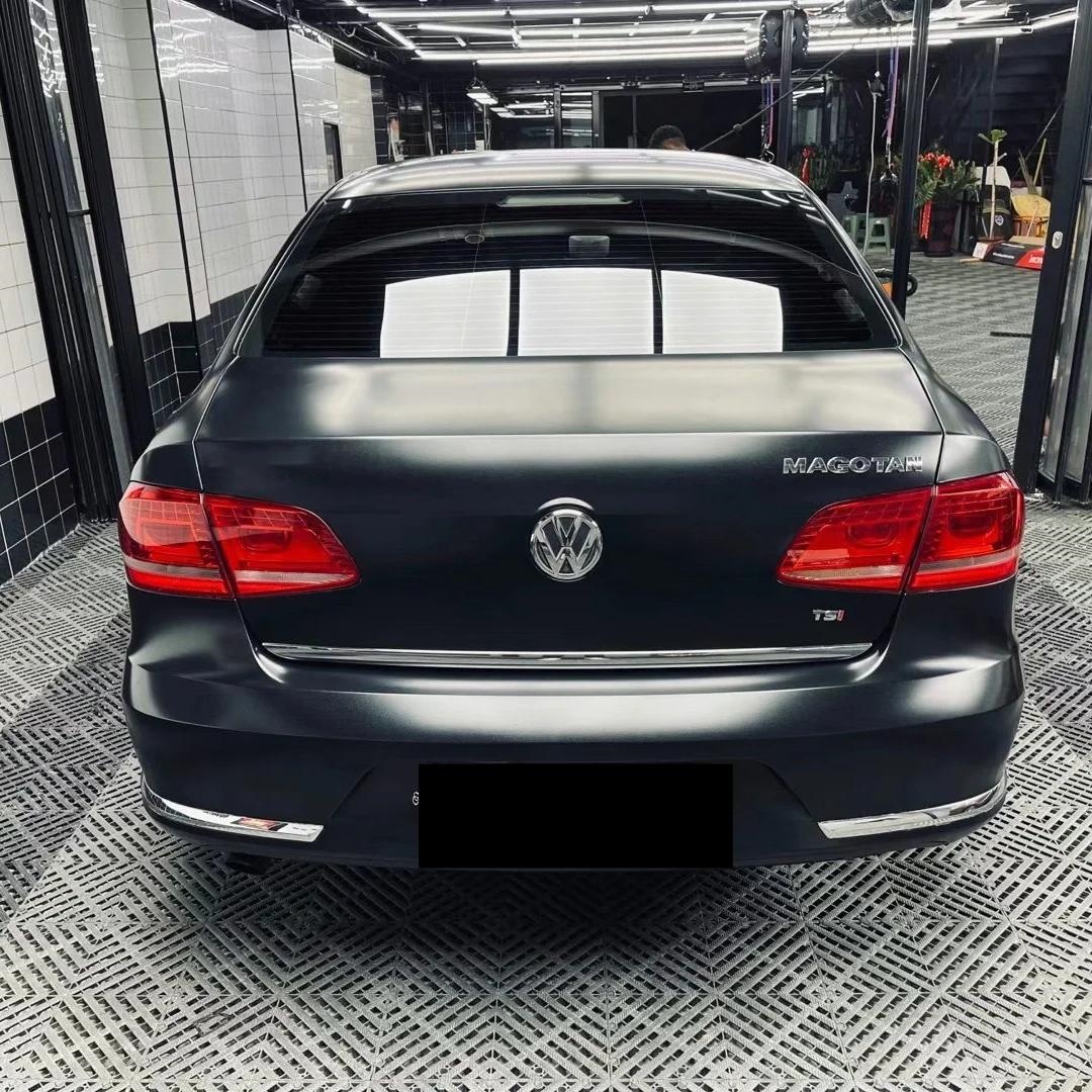 Matte Metallic Deep Black Car Vinyl Wrap