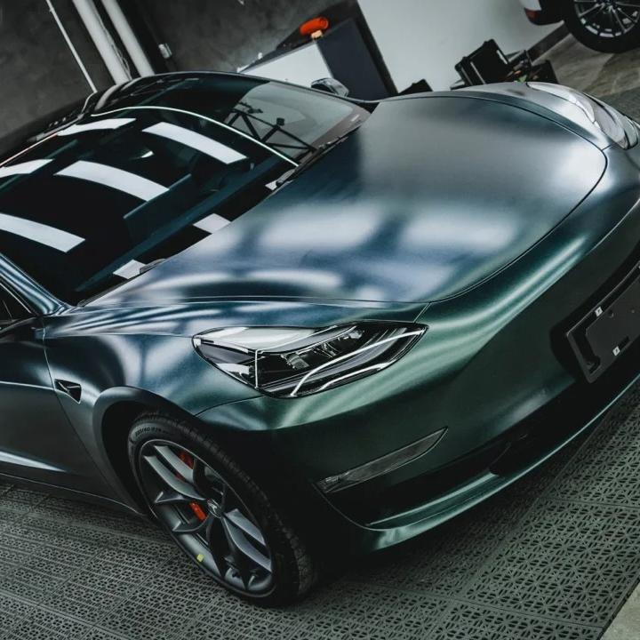 Matte Metallic Diamond Emerald Green Car Vinyl Wrap