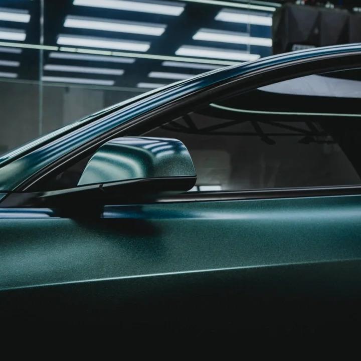 Matte Metallic Diamond Emerald Green Car Vinyl Wrap