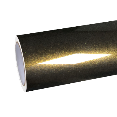 Gloss Metallic Ghost Midnight Gold Black Gold Car Vinyl Wrap PET 01