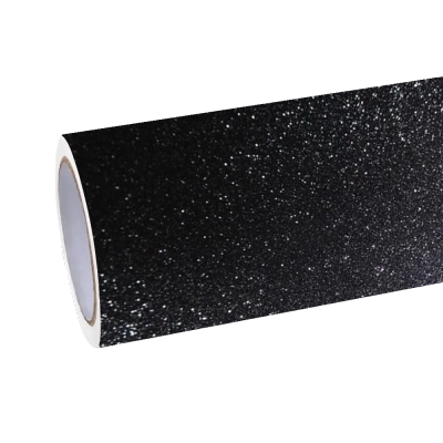 Matte Diamond Glitter Black Car Vinyl Wrap 01