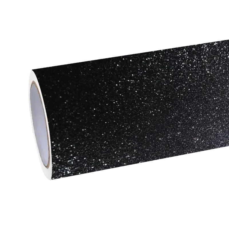 Matte Diamond Glitter Black Car Vinyl Wrap