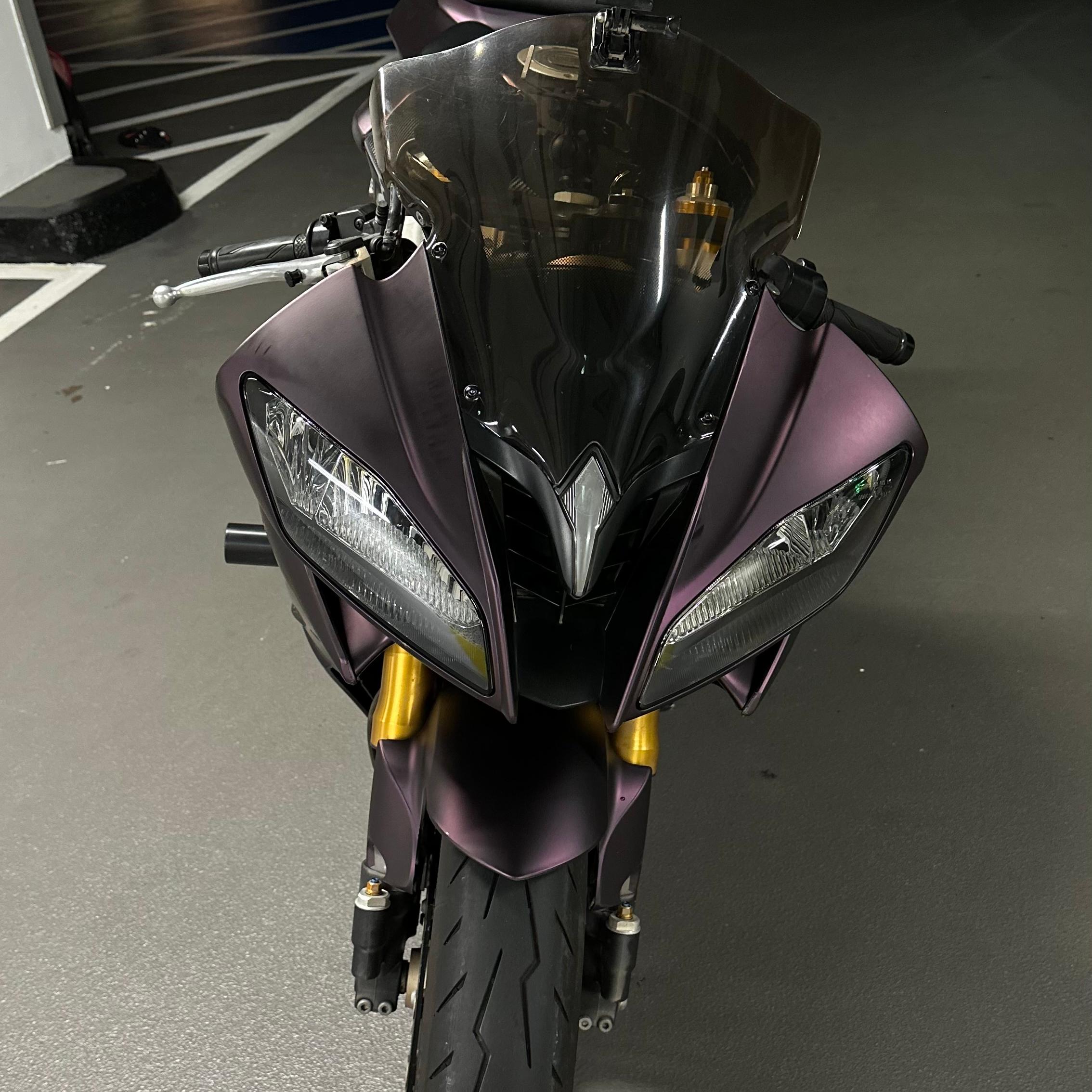 Ultra Matte Metallic Black Purple Car Vinyl Wrap