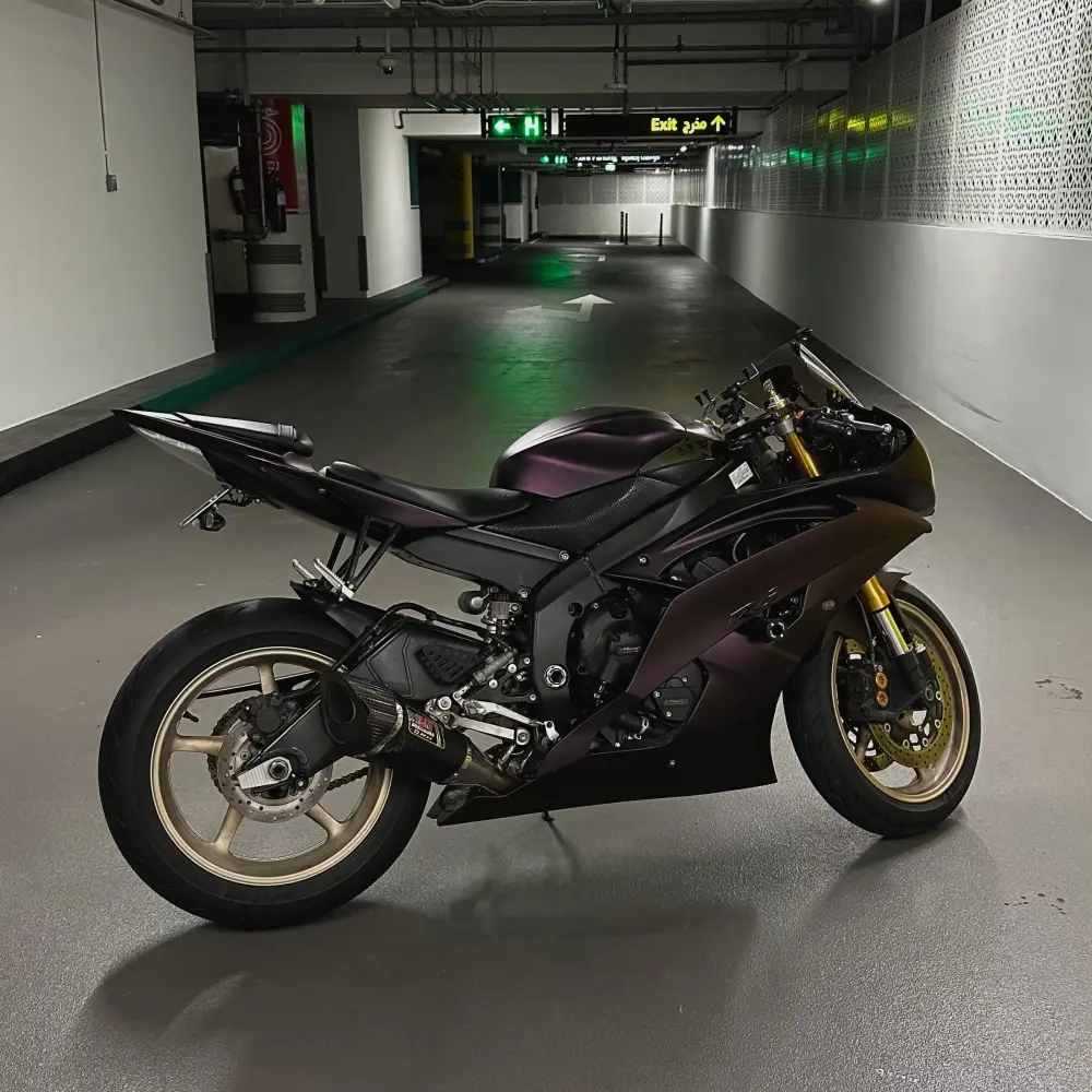 Ultra Matte Metallic Black Purple Car Vinyl Wrap