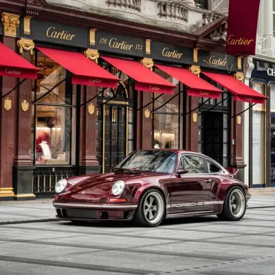 Gloss Metallic Black Cherry Red Car Vinyl Wrap 02