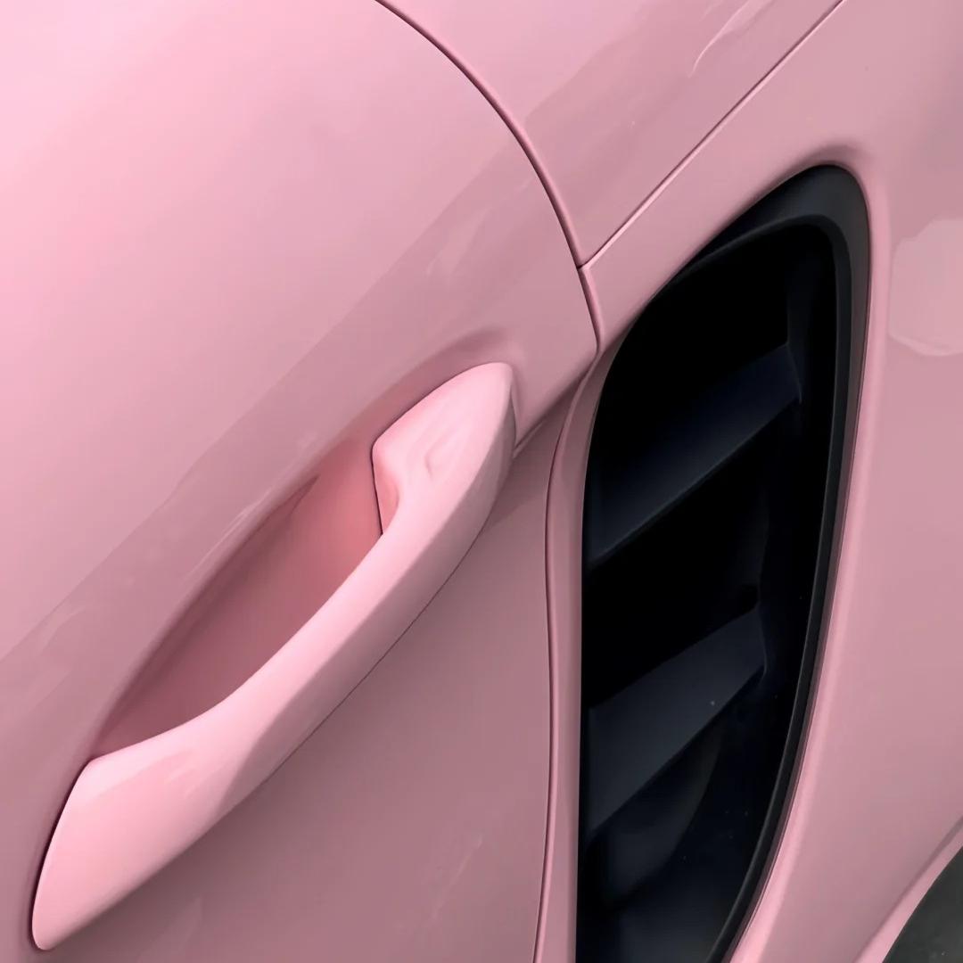 Gloss Crystal Peach Pink Car Vinyl Wrap PET