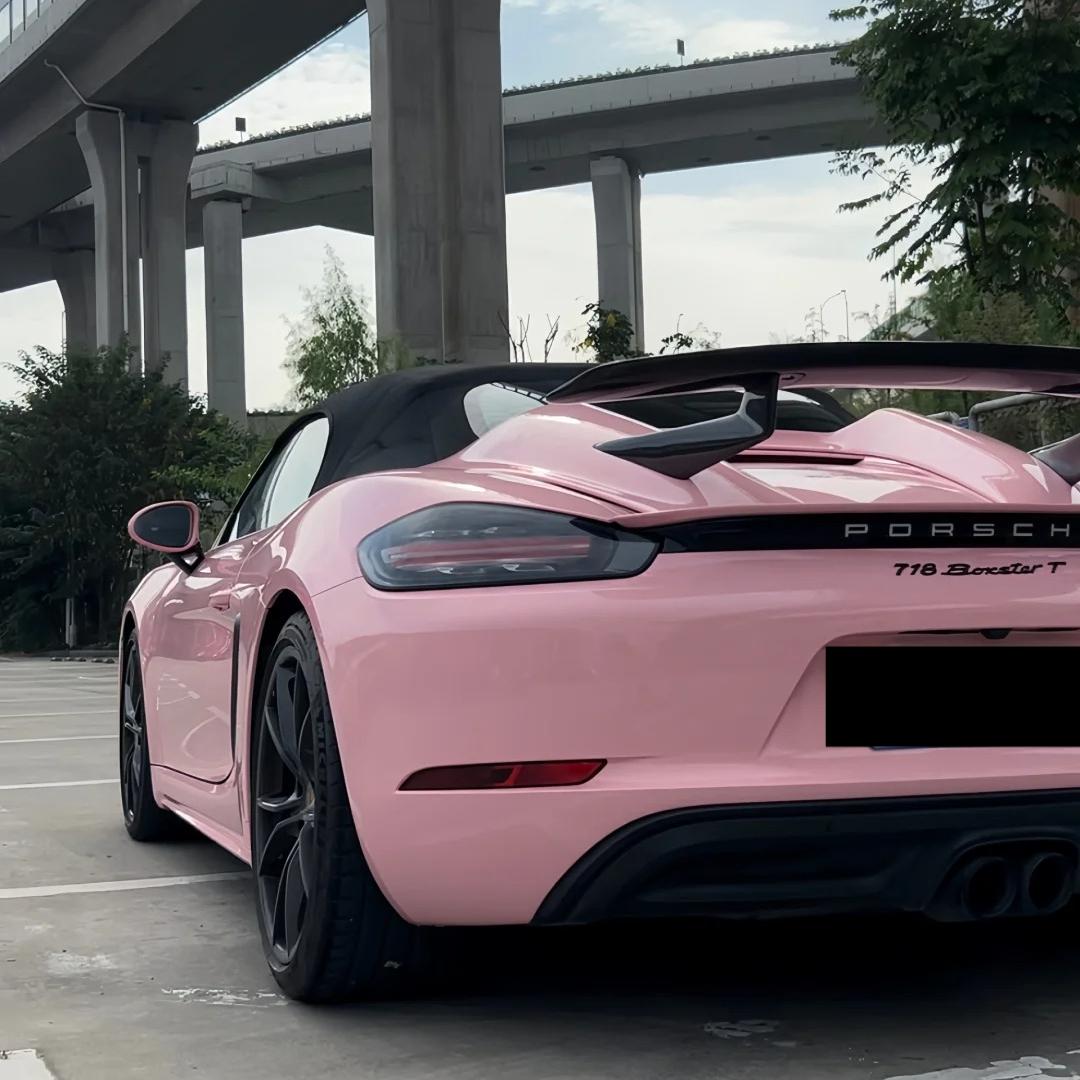 Gloss Crystal Peach Pink Car Vinyl Wrap PET