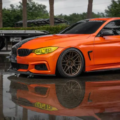 Gloss Holographic Orange Car Wrap Vinyl  02