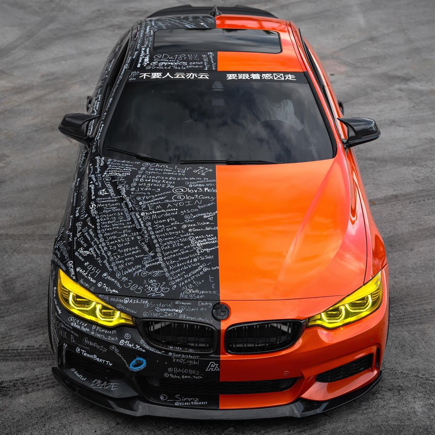 Gloss Holographic Orange Car Wrap Vinyl 