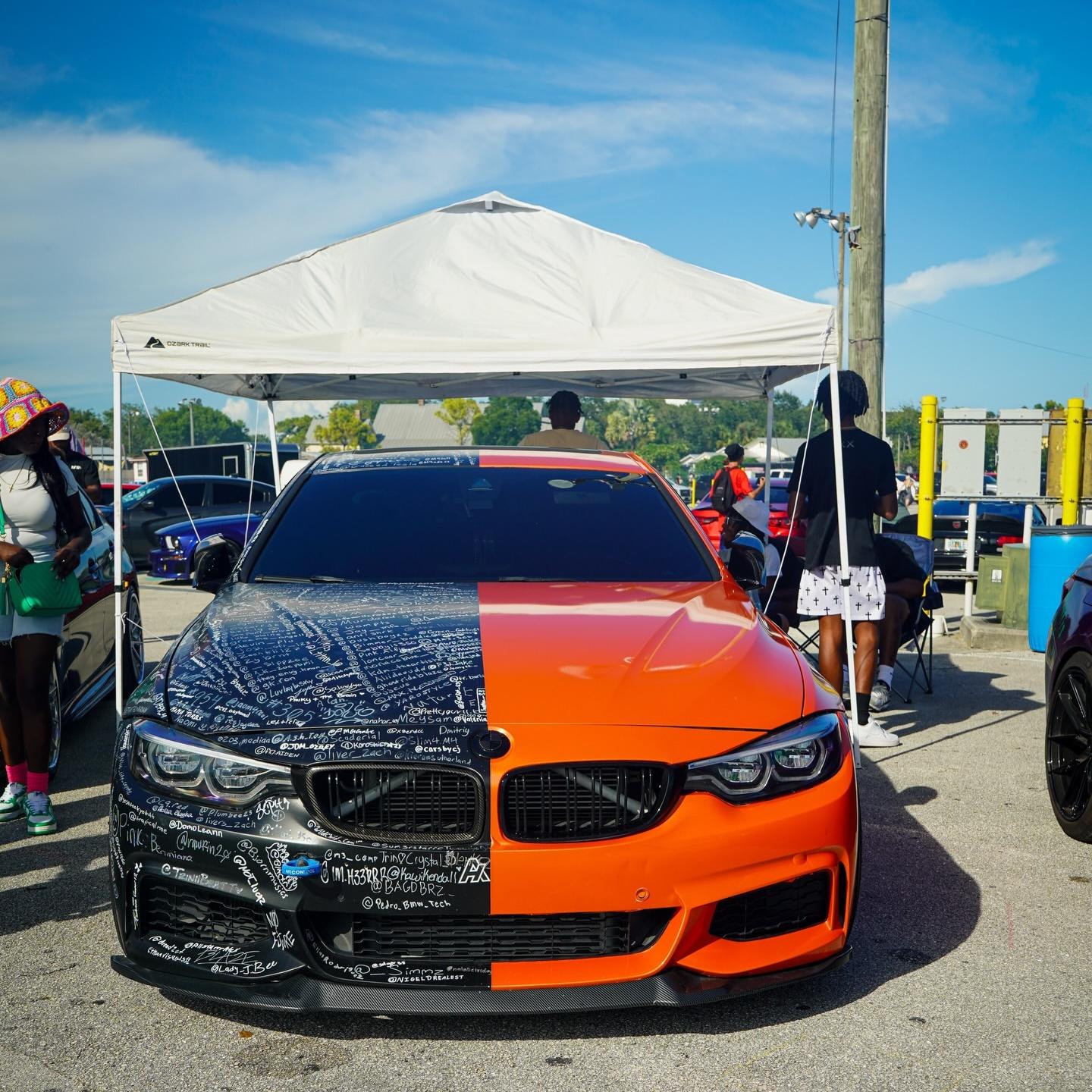 Gloss Holographic Orange Car Wrap Vinyl 
