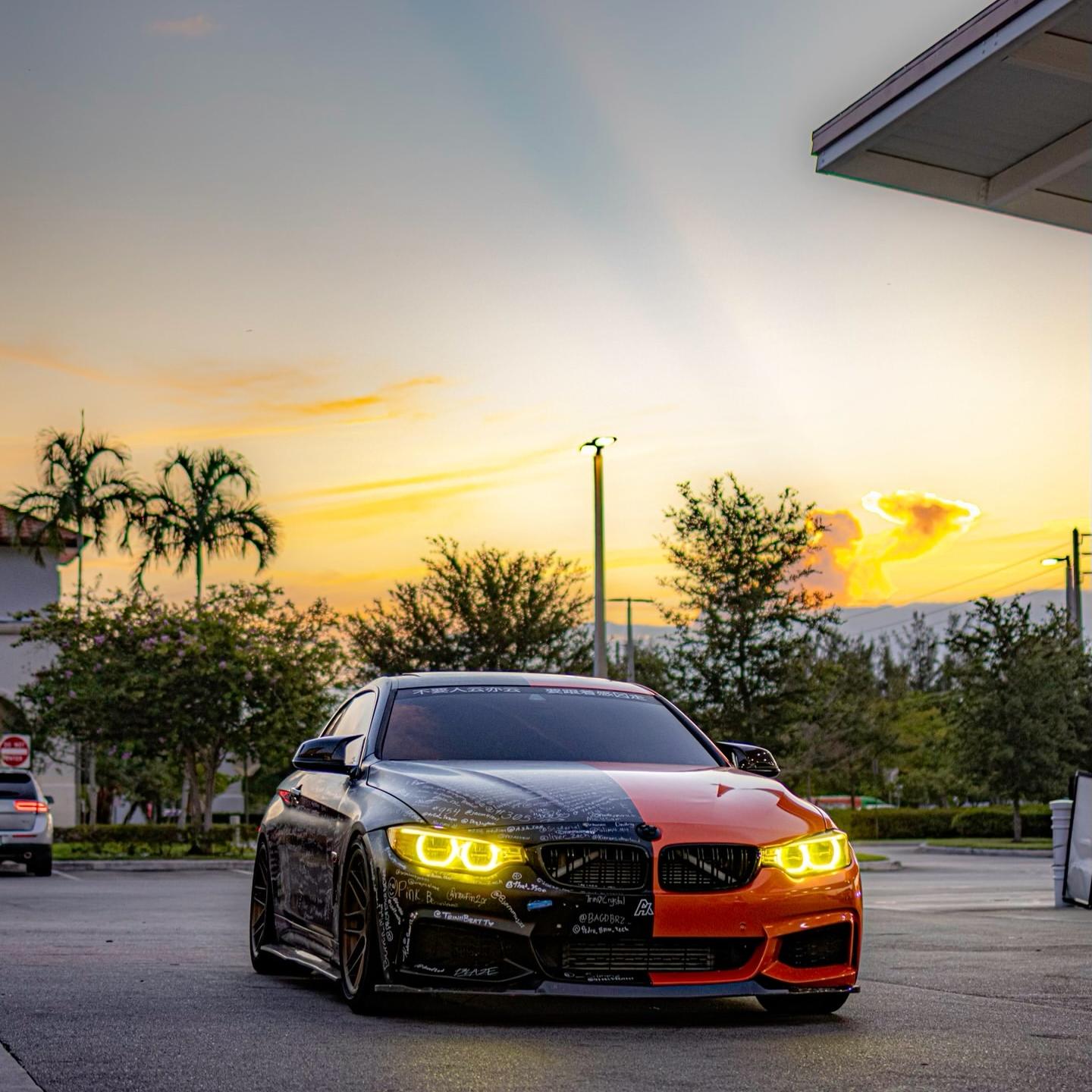 Gloss Holographic Orange Car Wrap Vinyl 