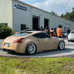 Gloss AMG Desert Yellow Car Vinyl Wrap PET