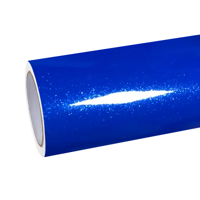 Gloss Metallic Diamond Blue Car Vinyl Wrap 01