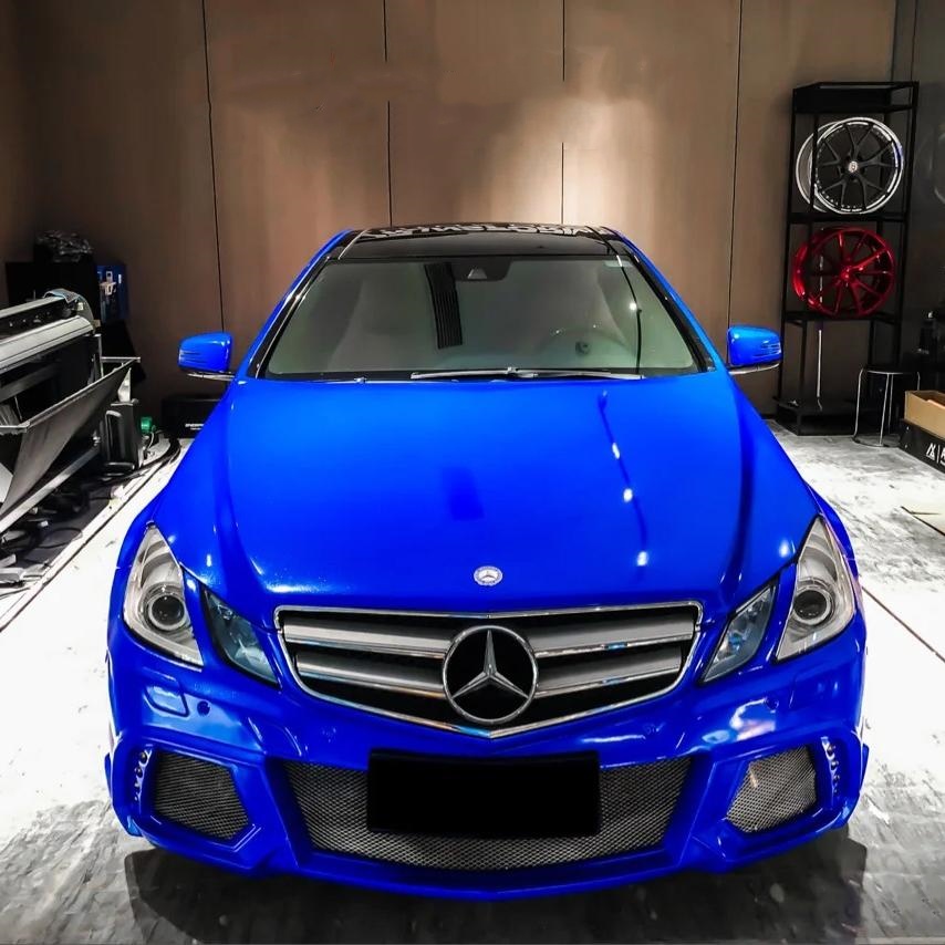 Gloss Metallic Diamond Blue Car Vinyl Wrap