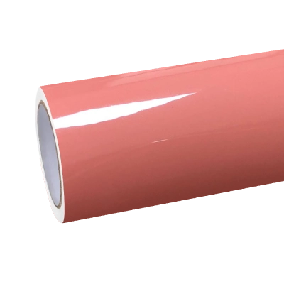 Gloss Salmon Pink Car Vinyl Wrap 01