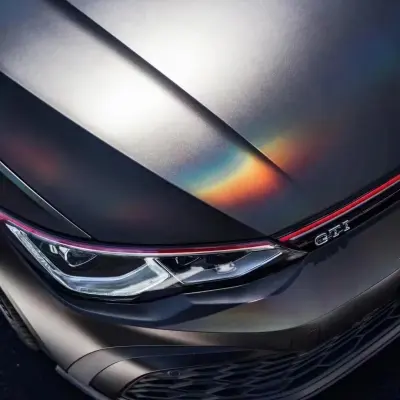 Matte Rainbow Holographic Chrome Tungsten Car Vinyl Wrap PET 02