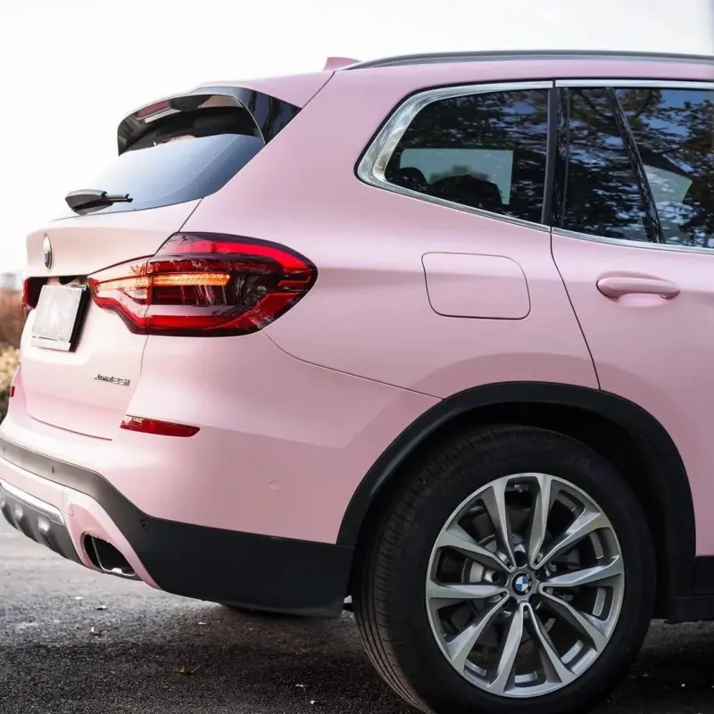 Matte Rose Pink Car Vinyl Wrap