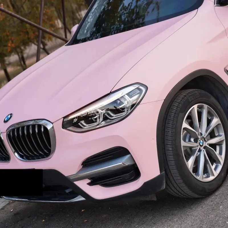 Matte Rose Pink Car Vinyl Wrap