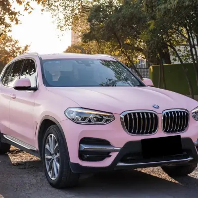 Matte Ultimate Flat Rose Pink Car Vinyl Wrap| Matte Baby Pink Wrap 02