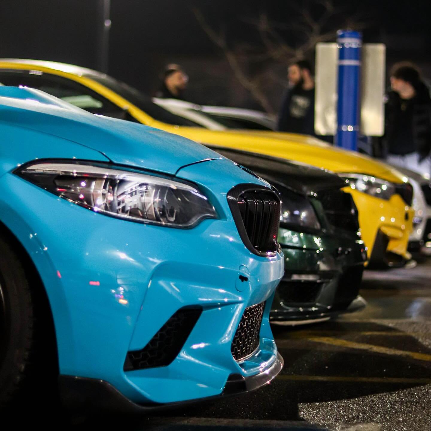 Miami Blue Car Vinyl Wrap