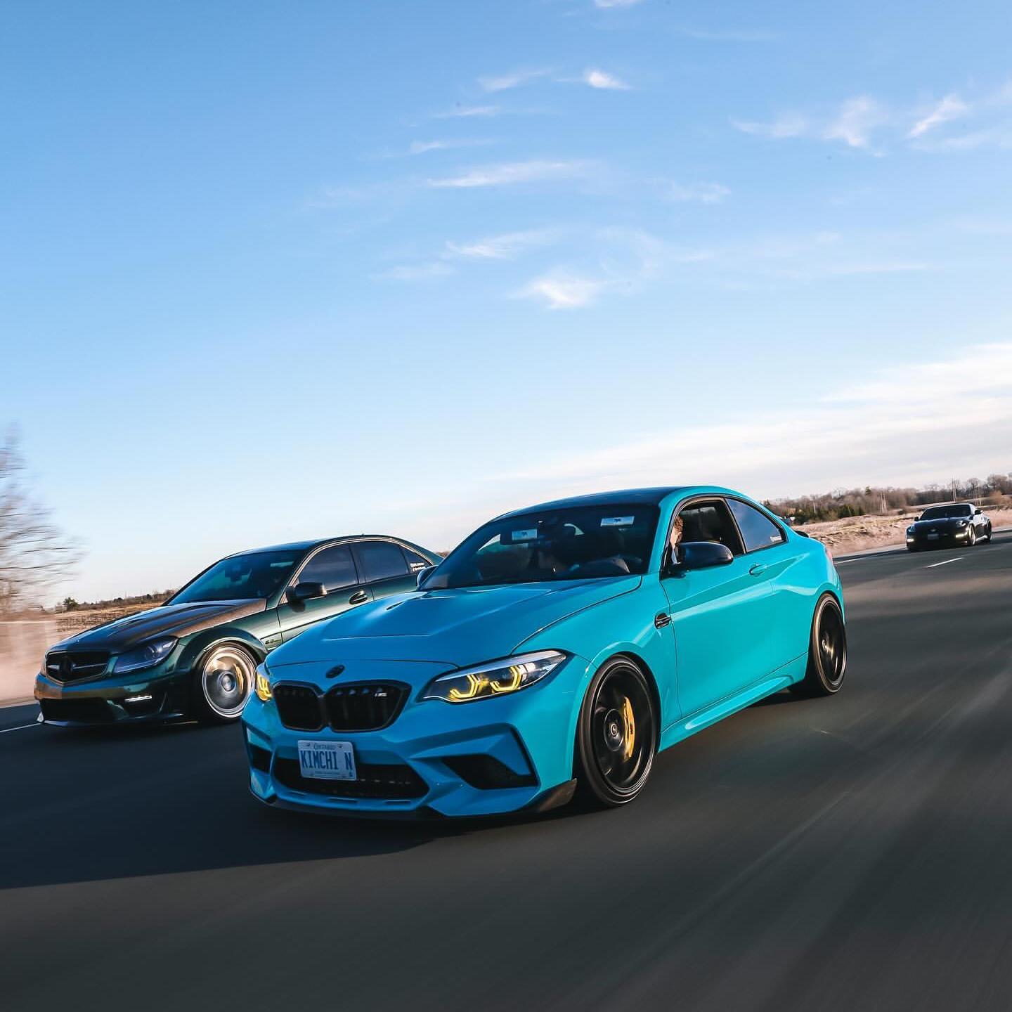 Miami Blue Car Vinyl Wrap