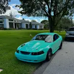 Gloss Mint Green Car Vinyl Wrap Porsche 911 