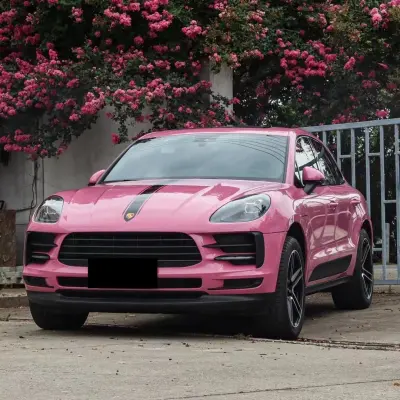 Gloss Tulip Pink Car Vinyl Wrap PET 02