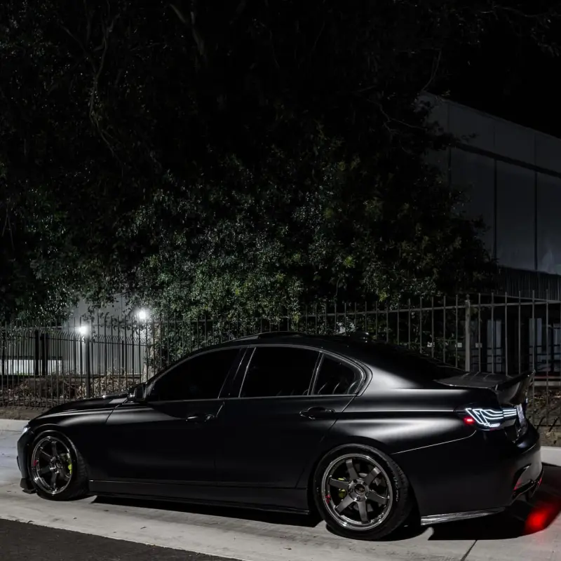 Matte Satin Ceramic Black Car Vinyl Wrap Coupe Sale