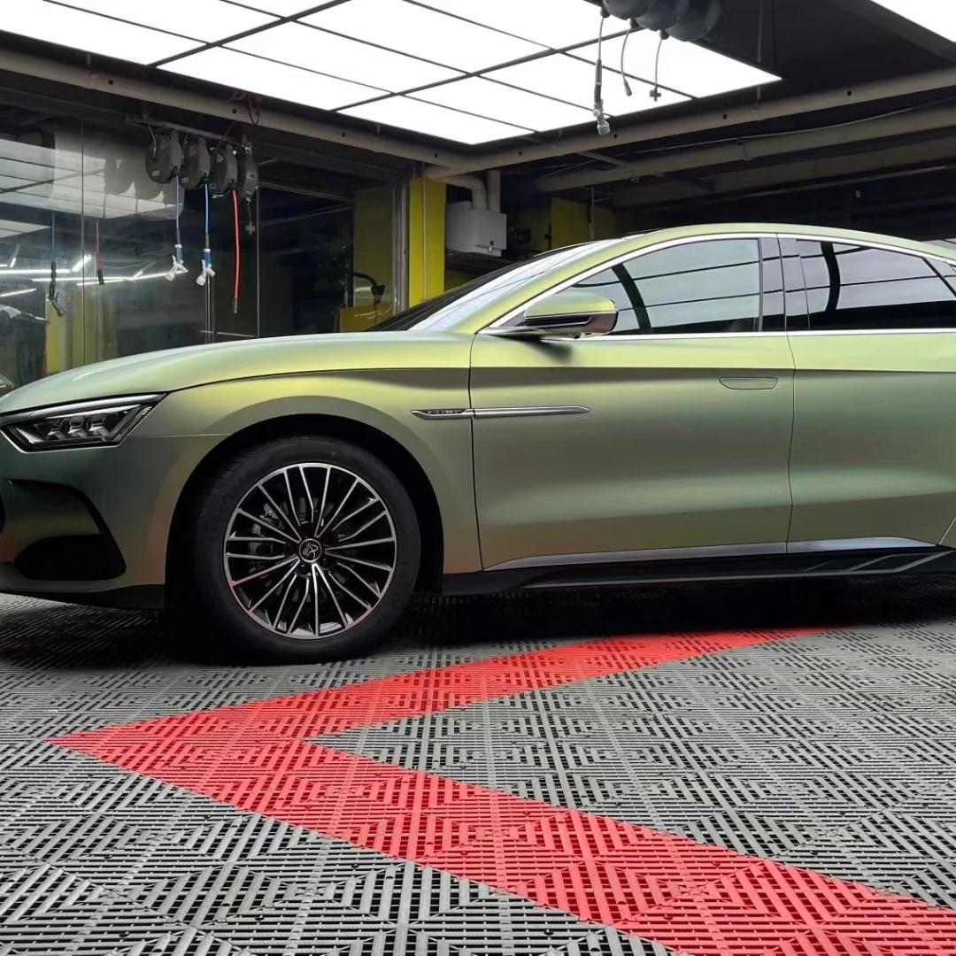 Matte Bamboo Green Car Vinyl Wrap