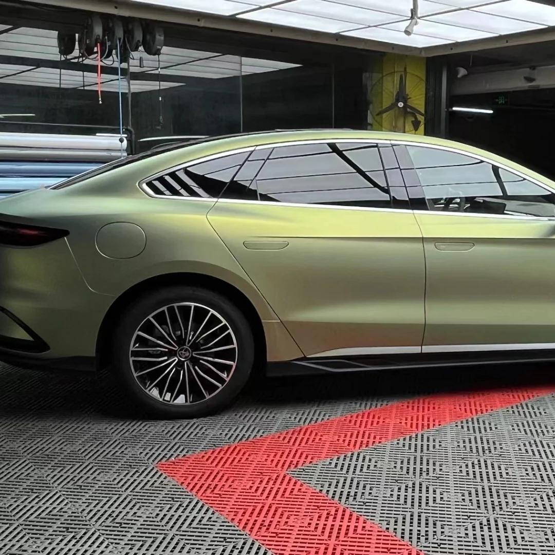 Matte Bamboo Green Car Vinyl Wrap