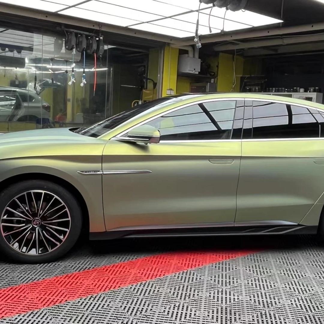 Matte Bamboo Green Car Vinyl Wrap