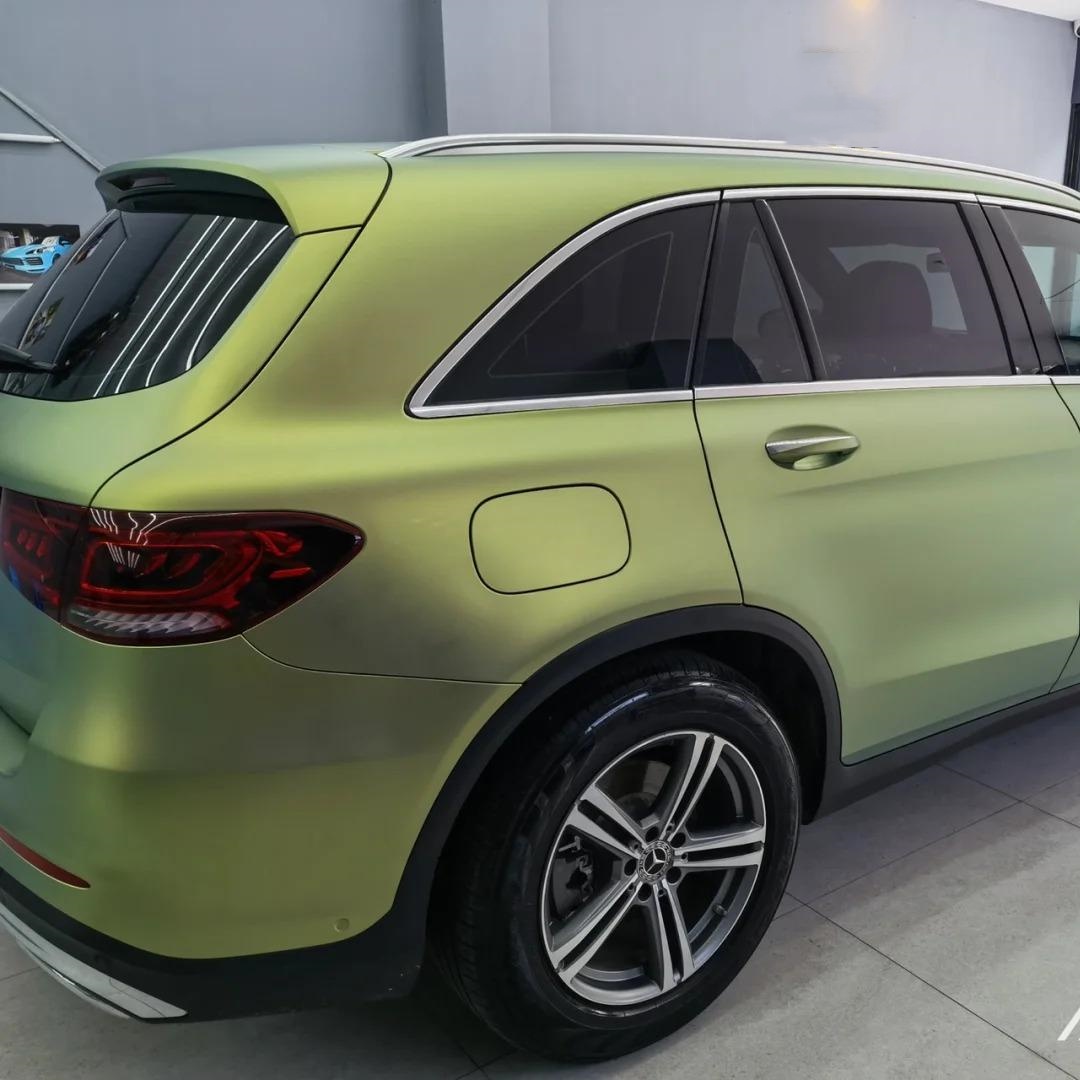 Matte Bamboo Green Car Vinyl Wrap