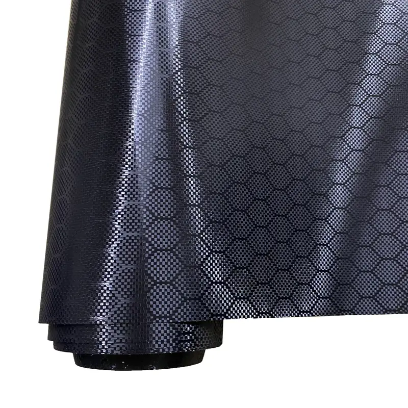 Matte Beehive Carbon Fiber Black Car Vinyl Wrap