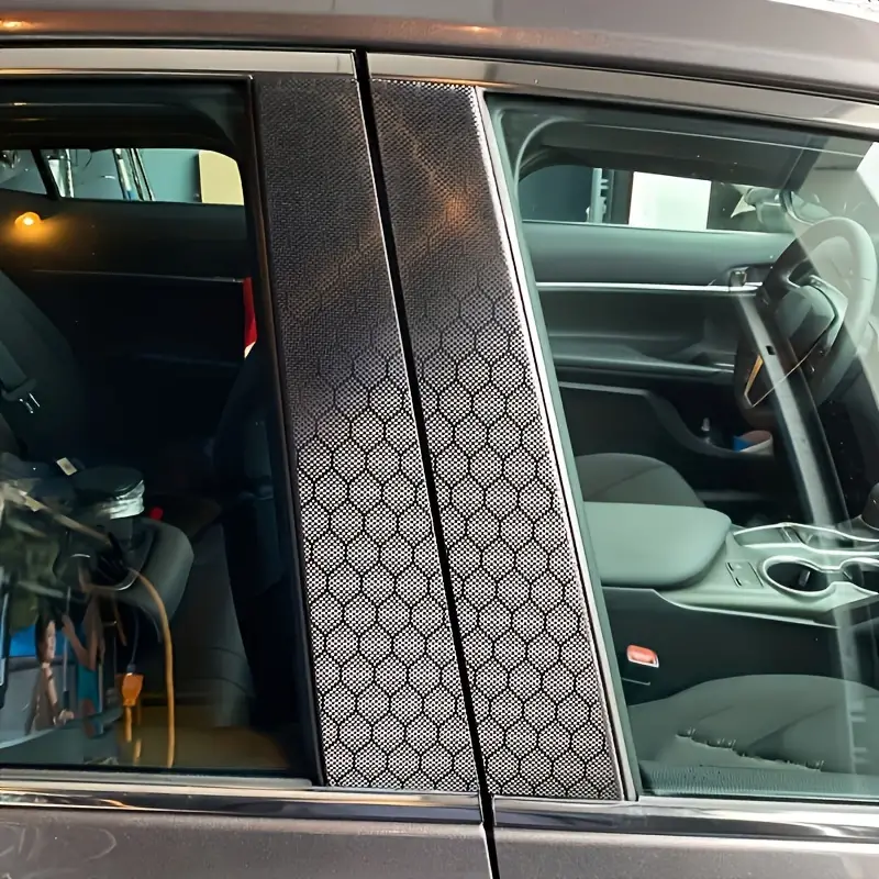 Matte Beehive Carbon Fiber Black Car Vinyl Wrap