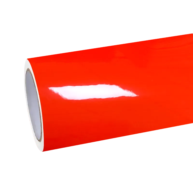 Gloss Fluorescent Orange Car Vinyl Wrap