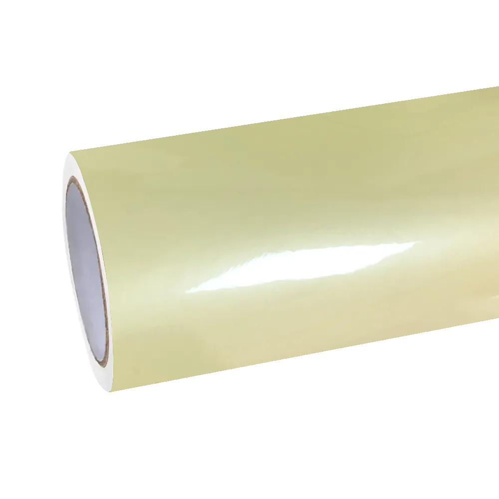 Gloss Light Yellow Car Vinyl Wrap