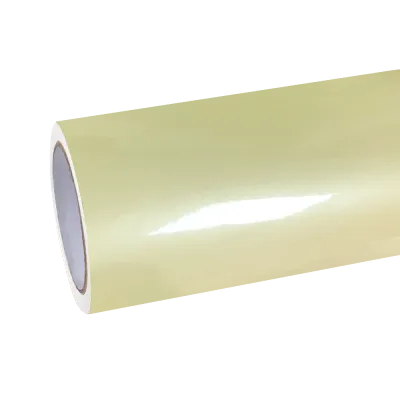 Gloss Light Yellow Car Vinyl Wrap 01