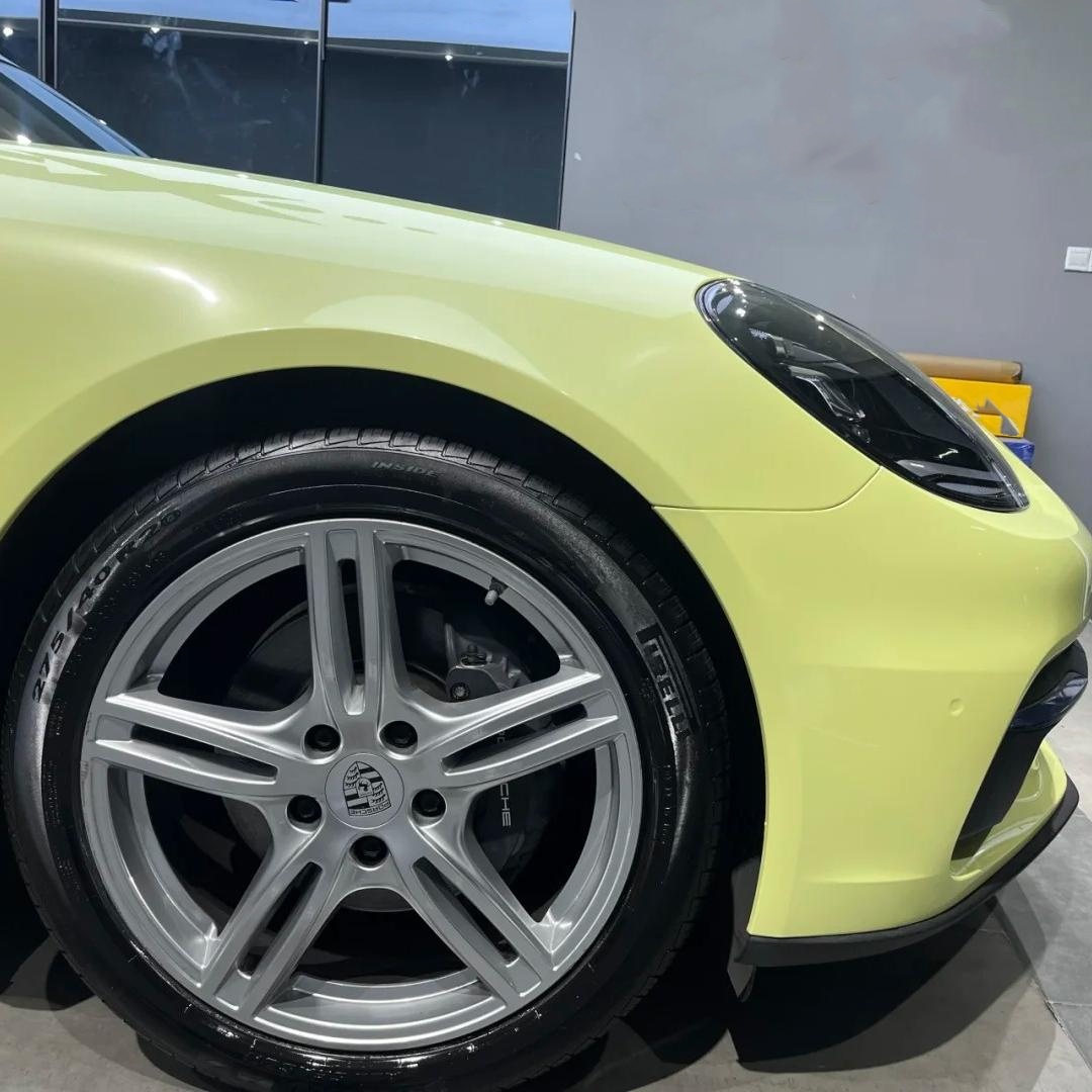 Gloss Light Yellow Car Vinyl Wrap