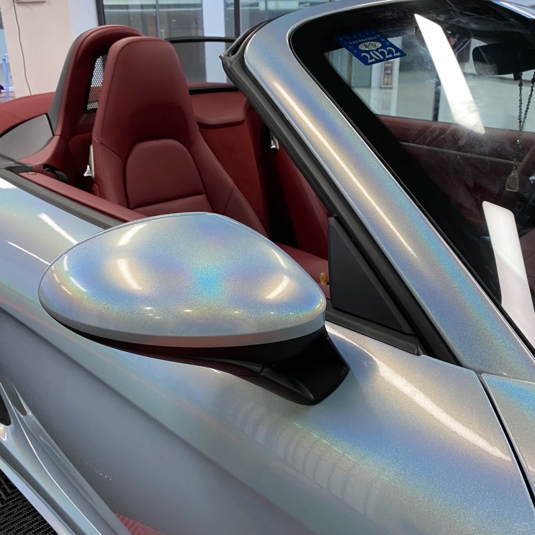 Gloss Metallic Rainbow Laser Sea Blue Car Vinyl Wrap