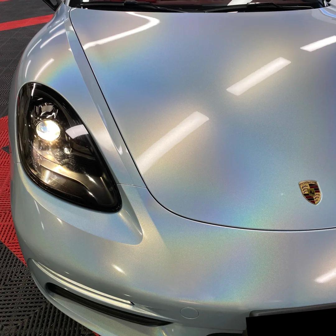 Gloss Metallic Rainbow Laser Sea Blue Car Vinyl Wrap