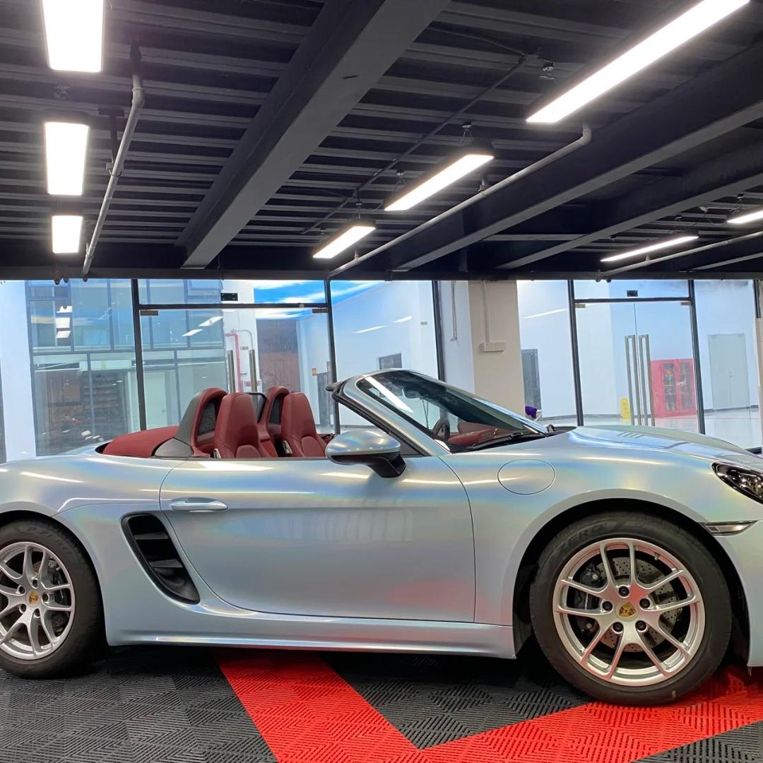 Gloss Metallic Rainbow Laser Sea Blue Car Vinyl Wrap