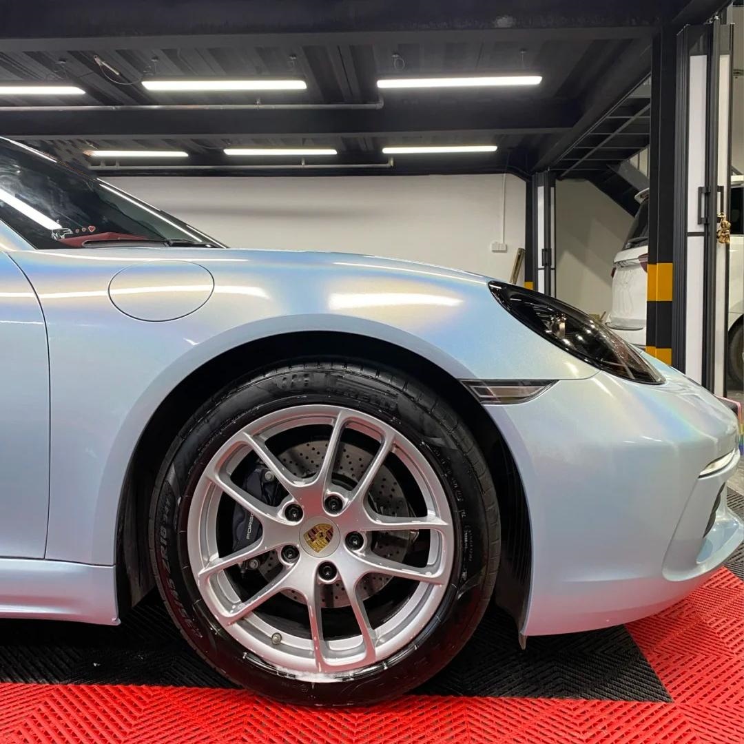 Gloss Metallic Rainbow Laser Sea Blue Car Vinyl Wrap