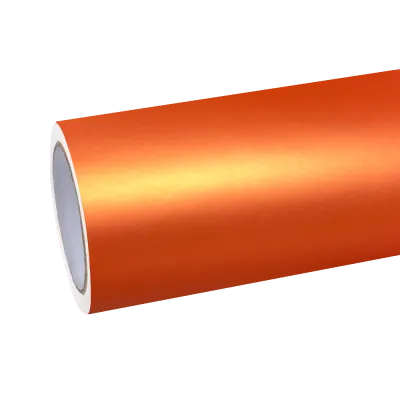 Matte Metallic Satin Stunning Orange Car Vinyl Wrap 01